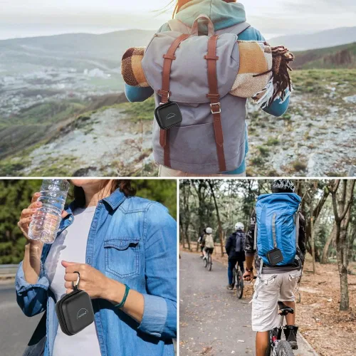 Miniatura 7 de Estuche de viaje duro para micrófono, estuche de micrófono Lavalier inalámbrico con 3 ranuras para micrófono de solapa con clip para micrófono