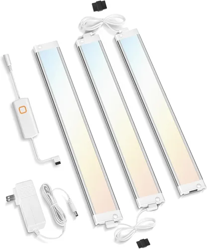 Miniatura 9 de MYPLUS Kit de iluminación LED para debajo del gabinete, luz de cocina de 5 temperaturas de color debajo de la cabina con aplicación de malla