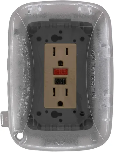 Miniatura 4 de Intermatic WP5100C Caja Eléctrica Resistente a la Intemperie - Una Sola Entrada, Cubierta Versátil para Tomacorriente Exterior - Diseño Seguro
