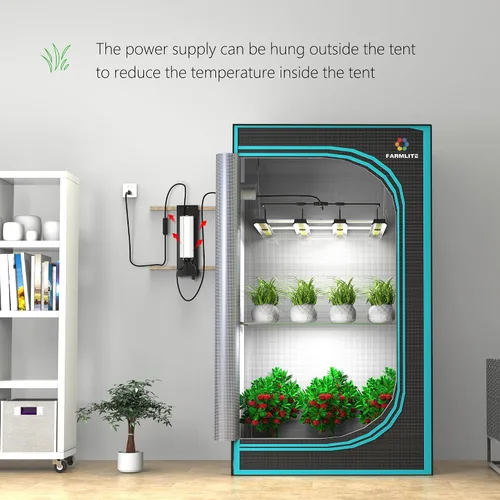 Miniatura 3 de Luz de Cultivo FARMLITE Luces LED de Cultivo para Plantas de Interior Espectro Completo Luz de Crecimiento de Plantas Lámparas Colgantes de Cultivo
