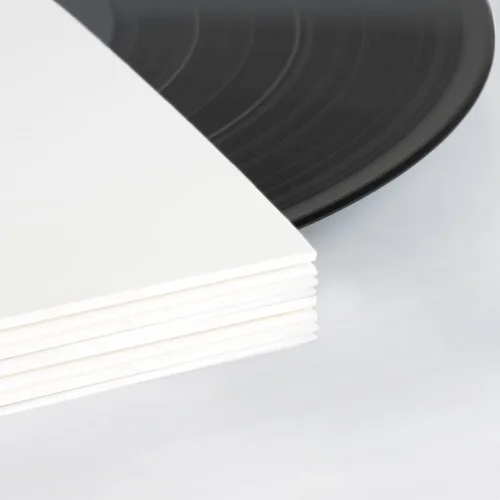 Miniatura 6 de 20 unidades de fundas de vinilo LP de 12 pulgadas - Fundas de cartón blanco de 350 g/m², álbum en blanco para fundas exteriores, sin agujero
