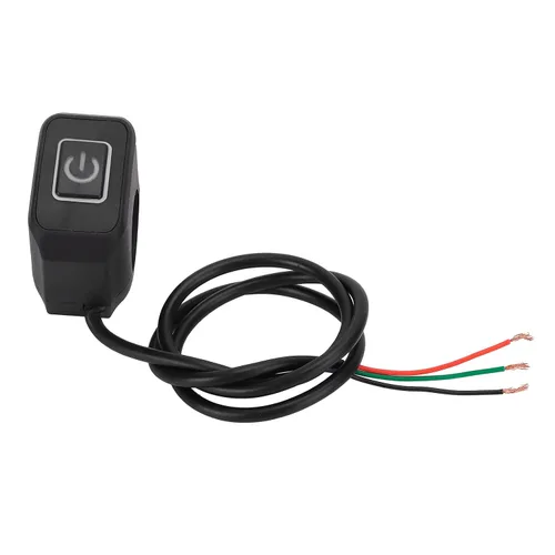 Miniatura 11 de Yctze Interruptor de manillar de motocicleta de 0.866 in, botón de control universal para faros delanteros (metal ABS) (azul)