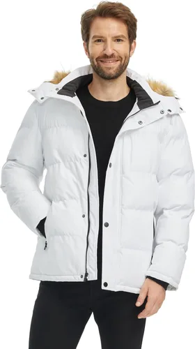 Miniatura 2 de wantdo Abrigo de invierno con capucha para hombre, chaqueta acolchada impermeable, cálida chaqueta de invierno