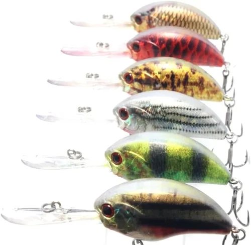 Miniatura 22 de Minnow Crankbait para pesca de lubina Señuelo de lubina Jerkbait Señuelos de pesca y caja de aparejos HC15KB