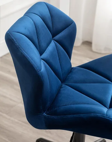 Miniatura 13 de Roundhill Furniture Eldon Diamond - Silla de oficina giratoria ajustable con diseño capitoné, color gris y azul