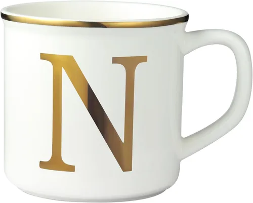 Miniatura 25 de Taza de Café de Cerámica Miicol 16 oz, Taza de Café Monograma, Taza de Té con Inicial Dorada, Taza de Té Personalizada, Regalo Único, Taza Grande