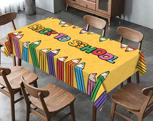 Miniatura 4 de Hafangry Mantel de regreso a clases, para niños, estudiantes, primer día de escuela, decoración de fiesta de bienvenida, rectangular, cocina