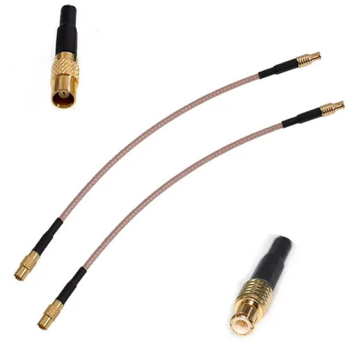 Miniatura 2 de 2pcs RF RG316 Pigtail MCX Conector de antena macho a MCX hembra adaptador coaxial cable de extensión (1m/39.3")