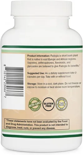 Miniatura 3 de Fadogia Agrestis 600mg Per Serving (60 Capsules) Powerful Extract to Support Athletic Performance (Third Party Tested, Non-GMO, Vegan, Gluten Free)