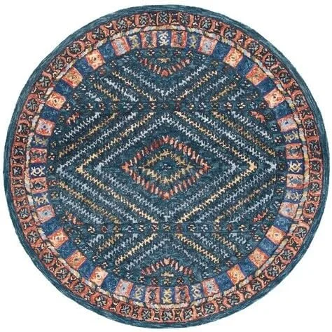Miniatura 10 de SAFAVIEH Aspen Collection - Alfombra decorativa de 2 x 3 pies, color óxido y verde, lana bohemia hecha a mano, ideal para zonas de alto tráfico