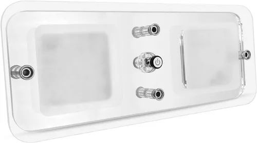 Miniatura 7 de Dream Lighting luz LED 12 V con plafón transparente para remolque, barco y caravana, iluminación interior, color blanco cálido.