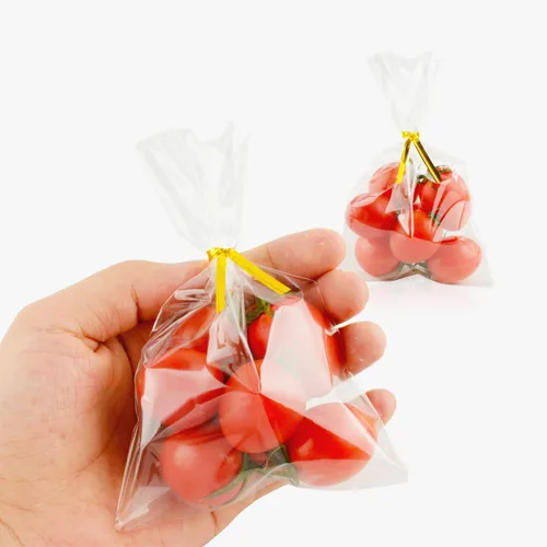 Miniatura 4 de COOLAKE Bolsas transparentes pequeñas de celofán, 200 bolsas transparentes de 4 x 6 pulgadas para galletas con 200 lazos giratorios para envolver