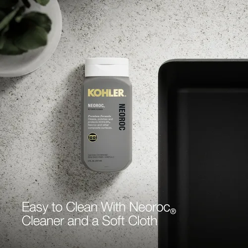 Miniatura 4 de KOHLER 28003-1-CM1 Kennon® - Fregadero de cocina de 25 pulgadas de montaje superior o inferior, incluye estante para fregadero, color negro mate