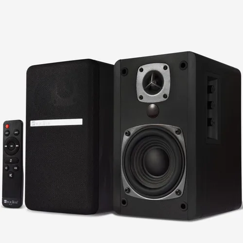 SINGING WOOD BT27 - Altavoces Bluetooth activos, con control y control remoto, monitor de estudio con 2 entradas auxiliares de línea, 54 vatios RMS,