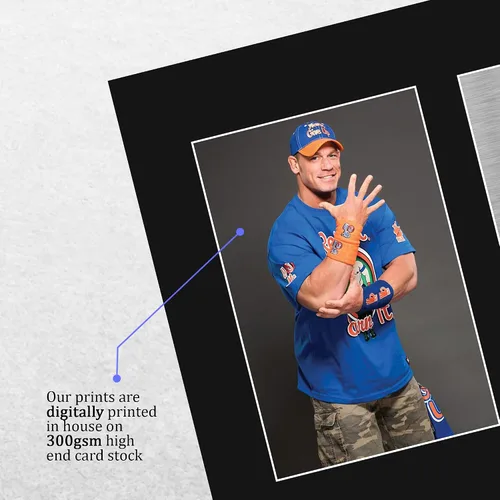 Miniatura 4 de HWC Trading - Imagen impresa y autografiada de John Cena, regalo para fanáticos de recuerdos de WWE y WWF, tamaño Carta EE. UU Carta estadounidense