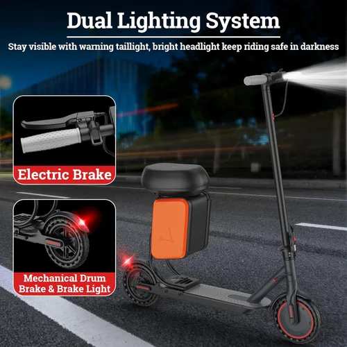 Miniatura 8 de Qlaway 8.5" E Scooter for Adults 19/22 MPH 350/500W Motor 187.2/288.6/441WH Battery, Motorized Scooter Up to 22 Miles Range, Foldable Bearing 265