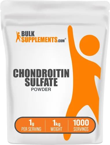 BulkSupplements. com Condroitina Sulfato en polvo – Suplemento de sulfato de condroitina, para apoyo articular – Sin gluten, 0.04 oz por porción,