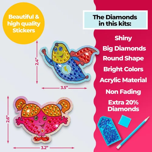 Miniatura 3 de Halmolife Kit de arte de diamantes para niños, kit de arte y manualidades de pintura de gemas para edades de 6 a 12 años, regalos para niños y niñas