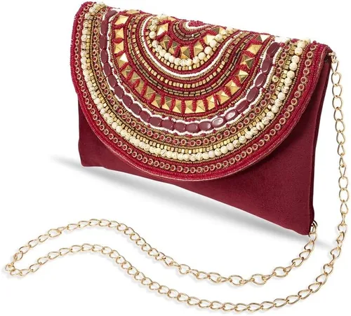 Miniatura 4 de Aheli Bolsos de mano indios para mujer, bolsos de noche hechos a mano para boda, fiesta nupcial