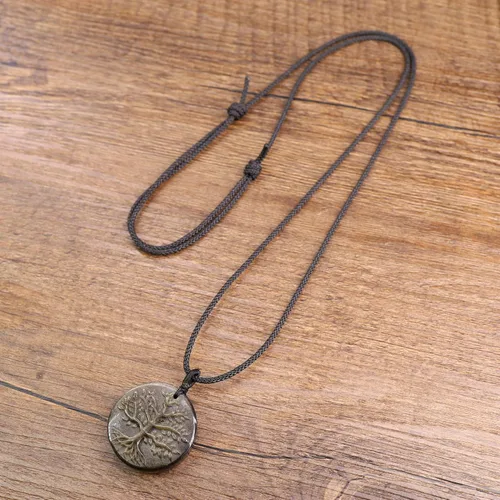 Miniatura 6 de COAI Collar de obsidiana de cristal curativo del árbol de la vida