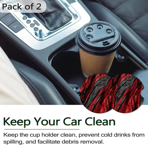 Miniatura 4 de Posavasos de coche de 3.5 pulgadas para portavasos, paquete de 2 posavasos de goma universales antideslizantes grandes para mujeres, accesorios
