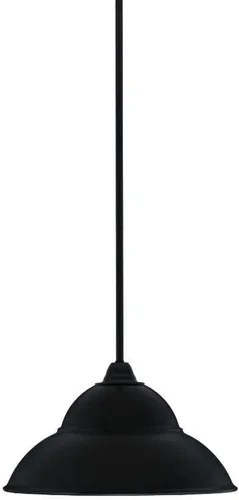 Miniatura 158 de Toltec Lighting Paramount - Mini colgante de 1 luz en acabado negro mate con cristal de arte perla de 7 pulgadas y estilo negro