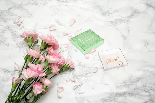 Miniatura 5 de Regalos de agradecimiento para mujeres Plato de cerámica para anillos, bandeja de joyería, regalos de Dios, regalos de deseos para ella, regalos