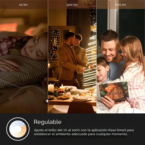 Miniatura 10 de Kasa Smart - Bombillas inteligentes de color completo, bombillas WiFi inteligentes regulables con cambio de color total compatibles con Alexa