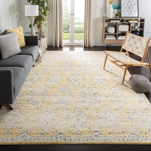 Miniatura 10 de SAFAVIEH Evoke Collection EVK224G - Alfombra decorativa bohemia y oriental que no desprende pelusa, para sala de estar y dormitorio, 2 pies 2