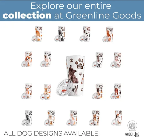 Miniatura 7 de Greenline Goods Vaso aislado de bulldog francés con tapa, 20 onzas, perfecto para mamás de perros, papás, amantes, taza aislada de bulldog francés