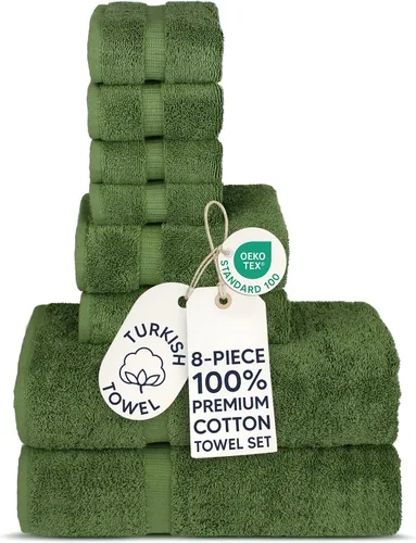 Miniatura 104 de Chakir Turkish Linens - Toallas turcas de 100% algodón, suaves y absorbentes (4 paños, color gris)