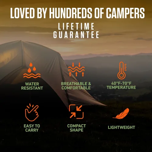 Miniatura 7 de VENTURE 4TH Saco de dormir para mochileros – XXL, tamaños dobles e individuales – Saco de dormir ligero para clima cálido y frío para adultos, niños