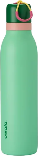 Miniatura 9 de Botella de agua aislada con tapa Twist de acero inoxidable Owala FreeSip con pajita para deportes y viajes, sin BPA, 24 onzas, Angel Food Cake