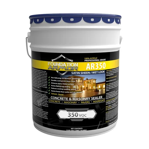 Miniatura 11 de Armor AR350 sellador de pavimento y sellador de hormigón húmedo acrílico a base de solvente, 5 GALONES