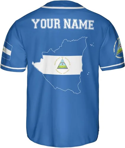 Miniatura 3 de Camiseta de béisbol de Nicaragua personalizada, camiseta de béisbol de Nicaragua personalizada para hombres y mujeres, camisas nicaragüenses