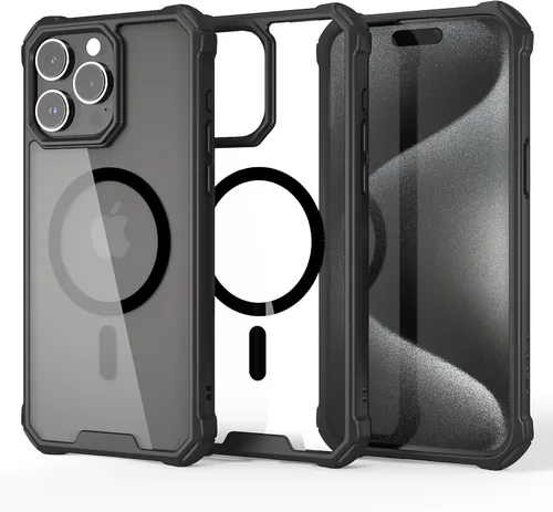 Miniatura 11 de RAPTIC Funda magnética Air para iPhone 15, funda protectora transparente a prueba de golpes, grado militar probada para caídas de 10 pies, funda