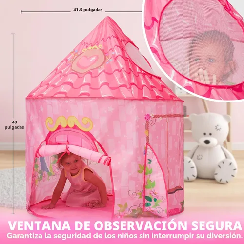 Miniatura 5 de JOYIN Tienda de campaña de princesa para niñas, casa de juegos grande para niños, castillo para niños, casa de juegos desplegable para niños