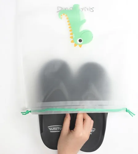 Miniatura 4 de Bolsas de zapatos para viajes, organizador grande de almacenamiento de zapatos transparentes con cordón, bolsas de almacenamiento de viaje