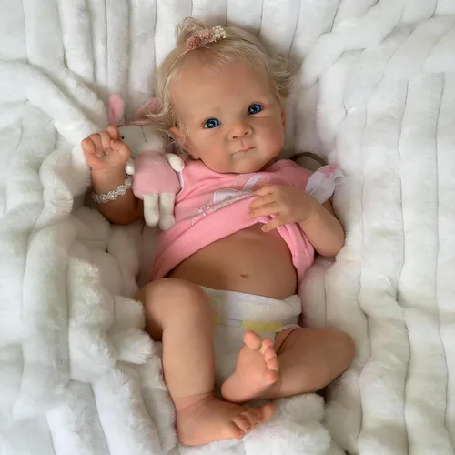 RXDOLL Muñecas de bebé realistas Reborn anatómicamente correctas de 18 pulgadas de silicona de cuerpo completo de vinilo recién nacidas muñecas que