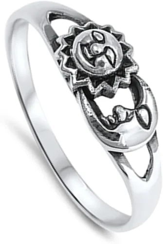 Miniatura 3 de CHOOSE YOUR COLOR Sterling Silver Sun Moon Universe Ring