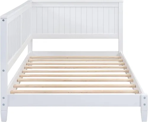Miniatura 6 de Merax Sofá cama de tamaño individual, marco de madera con cabecero, sofá cama tamaño individual, perfecto para descansar, dormir o entretener a