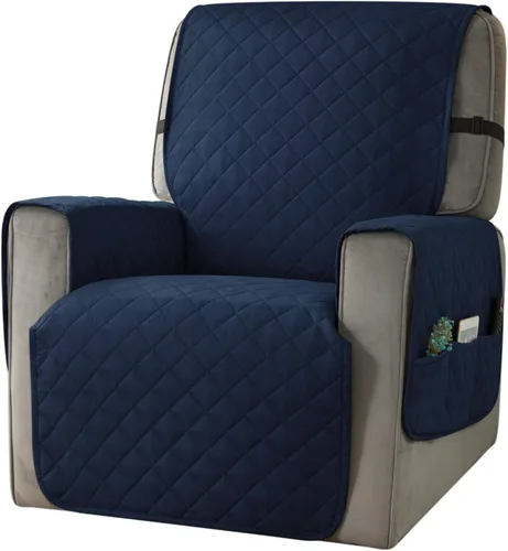 Miniatura 9 de Ouka - Funda reclinable para perros, de ancho de asiento de 63,5 cm, protector de sofá de tela reversible con correas elásticas, funda de sillón Gris