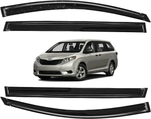 Miniatura 157 de Viseras para ventanas para Mazda 3 Sedán 4 puertas 2004 2005 2006 2007 2008 2009 estilo JDM Mugen, deflector de viento, protector solar y de lluvia