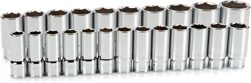 TEKTON SHD93018 - Juego de llaves de vaso de 6 puntos, 23 piezas (0.748-1.969 in)