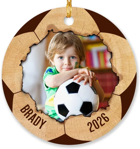 Miniatura 13 de Adorno de Navidad con foto de béisbol para niños y niñas, adorno personalizado con imagen de jugador de béisbol, árbol de Navidad, adorno de béisbol