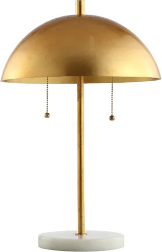 Miniatura 7 de JONATHAN Y Lámpara de mesa LED de 20.7 pulgadas de mármol dorado/blanco con 2 luces para decoración moderna de noche, lámpara de escritorio