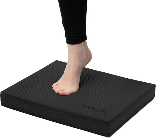 StrongTek Almohadilla de equilibrio profesional de espuma para ejercicios, 15.8 x 13 x 2 pulgadas, rodillera de espuma TPE de alta densidad,