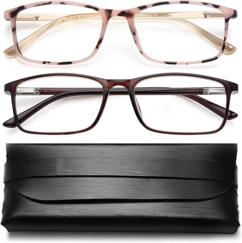 Miniatura 17 de Gafas de lectura para mujeres y hombres, lectores rectangulares, lentes de lectura con bloqueo de luz azul para computadora para el trabajo y uso