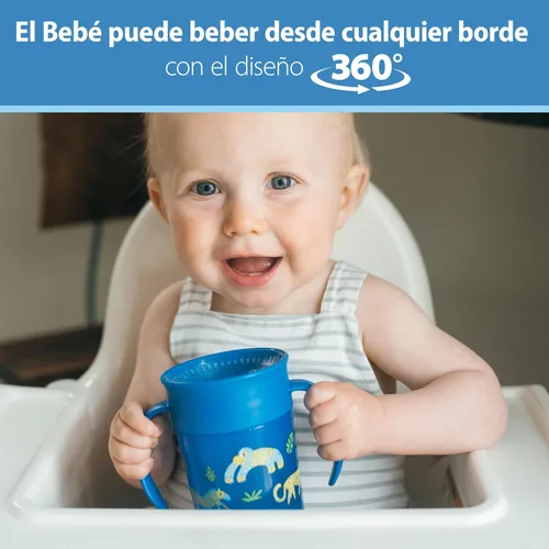 Miniatura 13 de Dr. Brown's Milestones™ Cheers360™ Taza, azul, de 7 oz (Paquete de 3)