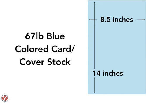 Miniatura 5 de Papel de cartulina de color 67 Vellum Bristol, tamaños: 8.5 x 11 11 x 17 8.5 x 14 1 resma de 250 hojas por paquete. (8.5 x 11 azul)
